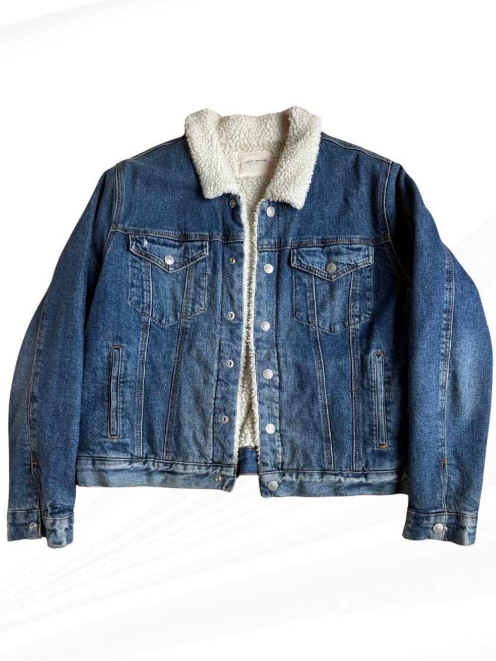 Lucky Brand Icon Sherpa Trucker Jacket XL NWT
